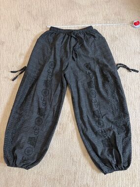 Charcoal Black Harem Pants 100% Cotton